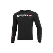 Under Armour Round Neck Letter Logo Print Long Sleeve T-Shirt Men Tops Black 1373761-001 XXL