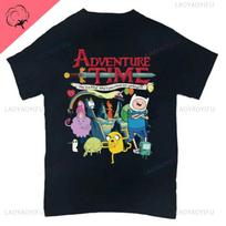 Funny Cartoon Printing T Shirt Adventure Time Cotton T Shirt for Men and Women Casual Wear Classic Anime Graphic Man's T Shirts S