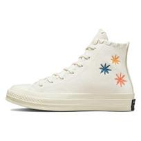 Converse Chuck 70 High Siuvinėti gėlių - Egret Moteriški sportbačiai Cream Natural-Ivory A04298C 35