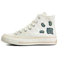 Converse Chuck 70 High Crafted Patches - Egret Unisex Sneakers Cream Navy Alligator-Friend-Green A02764C 48