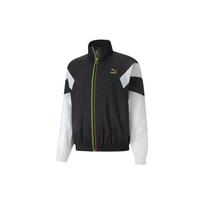 Puma Metallic Gold Embossed Regular Zip-Up Jacket Men Jackets Black 597610-01 M white