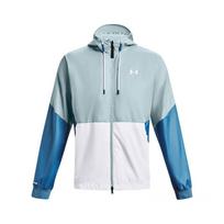 Under Armour Legacy Color Block Woven Hooded Training Jacket Men Jacket Blue 1345405-478 L