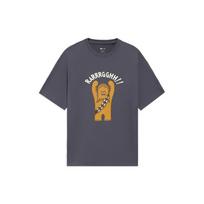 Li-Ning Disney Collaboration Series Cartoon Letter Print Loose Round Neck Short Sleeve Drop Shoulder T-Shirt Unisex T-Shirt Thunder-Gray AHSS875-1 XXL