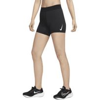 Nike Aeroswift Dri-Fit Adv Logotipo Spausdinimas Elastingas Juosmuo Vidutinio Aukščio Trys Ketvirčiai Laisvalaikio Šortai Moteriški Šortai Juodi FN3272-010 L