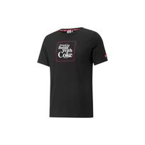 Puma X Coca-Cola Letter Print Round Neck Short Sleeve T-Shirt Men Tops Black 536158-01 M