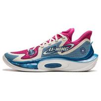 Li Ning Sonic 11 Astro-S2 Audinys Sintetinė Oda Smūgio Absorbcija Neslystantys Atsparūs Dėvėjimuisi Žemo Aulo Krepšinio Batai Vyrams sportbačiai Mėlyni Rožiniai ABAT021-7 46⅓