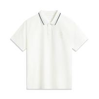 Li Ning Sports Trend Series Color Block Soft Comfortable Breathable Versatile Casual Short Sleeve Polo Shirt Men Polo Shirts Off-White APLV307-1 S