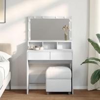 Kosmetinis staliukas su Led apšvietimu CFE3963635, 80x41x134.5 cm, baltas