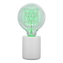 Minecraft Neon LED Lemputė Creeper