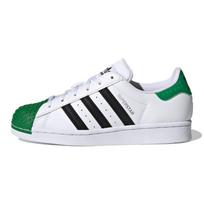 Lego x adidas Superstar J Balti Žali Vaikų sportbačiai Debesies baltumo Pagrindinė juoda H03957 35½