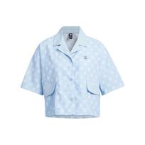 Adidas Neo Patterned Casual Short Sleeve Shirt Women Tops Pink Blue IB5841 XS