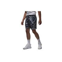 Jordan Diamond Print Breathable Casual vyriški šortai su deimantų raštu, juodos ir pilkos spalvos FD7649-010 XXL