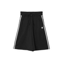 Adidas Originals Falcon serijos dryžuoto logotipo šortai Moteriški šortai Juodi AY5237 S
