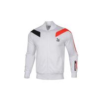 Puma T7 prigludęs spalvotas blokas, stovas apykaklės striukė Vyriška striukė balta 599220-02 M