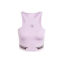 Adidas X Stella Mccartney Stella Mccartney Trupace Running Crop Top With Letter Logo Patchwork Women Tops Pink Purple IP9142 M
