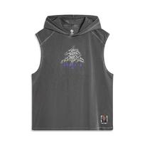 Li Ning Bad Five Solid Color Hooded Letter Print Sports Vest Men Vests Dark-Gray AVSU459-3 L