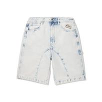 Li Ning Trendy Sports Series Comfortable Simple Versatile Loose Fit Denim Shorts Men shorts Light-Blue-Denim AJSV001-1 M