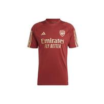 Adidas raidžių laisvalaikio trumpomis rankovėmis futbolo marškinėliai Arsenal 23/24 sezono vyriški marškinėliai Raudoni IJ7797 S