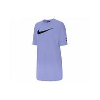 Nike Sportswear Swoosh Vienspalvė apvalios apykaklės sportinė trumpomis rankovėmis suknelė Moteriškos suknelės Mėlyna CJ3830-569 M