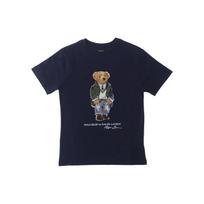 Polo Ralph Lauren Kids T-Shirt With Letter Logo Round Neck Short Sleeve Kids Tops Navy-Blue 323853828-027 L