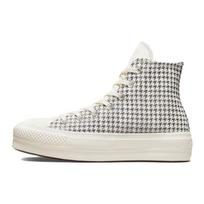 Converse  Chuck Taylor All Star Lift Platform High Houndstooth Shine - Egret Pure Silver Women Sneakers Cream A04276C 35