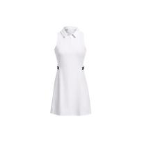 Under Armour Ua Empower Solid Color Polo Neck Sleeveless Dress Women Dresses White 1382818-100 XL