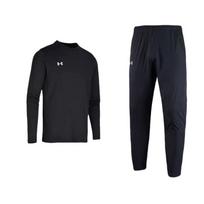 Under Armour Comfortable Quick-Dry Soft Long Sleeve Logo Pants Casual Sports Suit Men suit Black 22500706-001+24600602-001 M