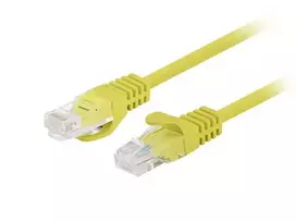 PATCHCORD KAT.6 UTP 0.25M ŻÓŁTY FLUKE PASSED LANBERG 10-PACK