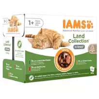 Iams Delights Cat Land Collection Gravy konservuotas pašaras katėms, rinkinys; 12x85g