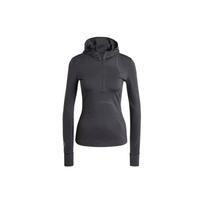 Adidas X Stella McCartney Color Block Logo Slim Fit Hooded Long Sleeve Regular T-Shirt Women Tops Black IT9049 M