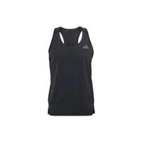 Adidas Adizero Running Solid Split Neck Slim Fit Breathable Ultra Light Sleeveless Tank Men Tops Black IW6105 L