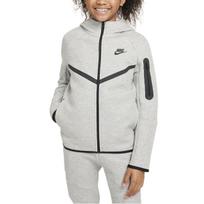 Nike Sportswear Tech Fleece Hooded Comfortable Casual Jacket Kids Jackets Dark-Gray Black HV5867-063 S