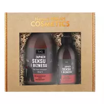 LAQ_SET Scent of Sex and Business Black Mat dušo želė 500ml + balzamas po skutimosi 150ml