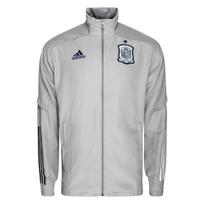 Adidas Ispanijos rinktinės minkštas, drėgmę sugeriantis dryžuotas aukštu kaklu švarkas Vyriškas švarkas Pilkas FI6273 M