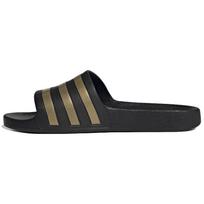 adidas Adilette Aqua Slides Black Gold Metallic Unisex Sneakers Core-Black EG1758 40½ gray