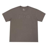 Nike X NBA Los Angeles Lakers Solid Color Loose Heavyweight Embroidered Short Sleeve T-Shirt Men Tops Brown FJ0572-040 M