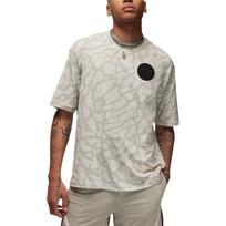 Jordan X PSG SS24 All-Over Print Casual Breathable Crew Neck Short Sleeve Drop Shoulder T-Shirt Men Tops Light-Grey DZ2912-072 L