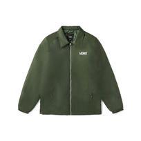 Vans Casual Sports Polo Coach Lightweight Cotton Jacket Men Jacket Dark-Green VN0A3QTYKCZ S gray