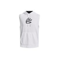 Under Armour Curry Series Solid Color Drawstring Soft Hooded Sleeveless Basketball Vest Men Vests White 1374301-100 XL