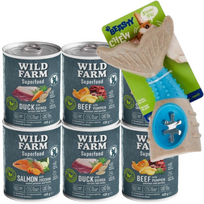 WILD FARM Superfood Mix Flavours 6x400g ėdalas šunims be grūdų