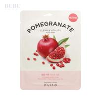„It'S SKIN The Fresh Mask Sheet Pomegranate“ gaivinanti lakštinė veido kaukė su granatais, 20 g