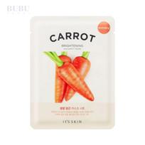 „It'S SKIN The Fresh Mask Sheet Carrot“ skaistinanti lakštinė veido kaukė su morkomis, 19 g