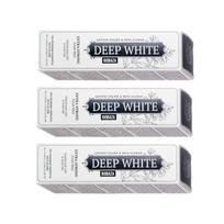 Dantų pasta BIOBAZA Deep White Extra Strong su aktyvuota anglimi be fluoro, 3 x 75 ml