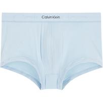 Calvin Klein patogūs vidutinio juosmens bokseriai su logotipu vyriški apatiniai mėlyni NB3312-5F9 M white