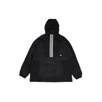 Adidas Half-Zip Hooded Windbreaker Sports Jacket Men Outerwear Black GM4443 XXXL