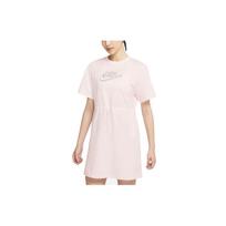 Nike As W Nsw Gx Dress Ftra American Vintage Casual Sports Breathable Letter Print A-Line Comfortable Short Sleeve Dress Women dresses Pink DD5783-640 M