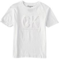 Calvin Klein Crew Neck Pullover Solid Color Comfortable Short Sleeve T-Shirt Unisex Tops White 35F64222-10 L