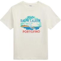 Polo Ralph Lauren marškinėliai su logotipu Medvilnės trikotažas Vaikams Viršutiniai drabužiai Balti 323965901-001 L