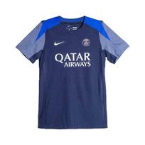 Nike Paris Saint-Germain Treniruočių apšilimo trumpomis rankovėmis futbolo marškinėliai Vyriški viršutiniai drabužiai Tamsiai mėlyni HJ6574-411 XXL