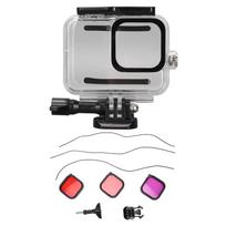Go Pro Hero 8 Black Vandeniui atsparus dėklas Filtro rinkinys Korpuso apvalkalas Filtro rinkinys su rožiniais, raudonais, violetiniais fil